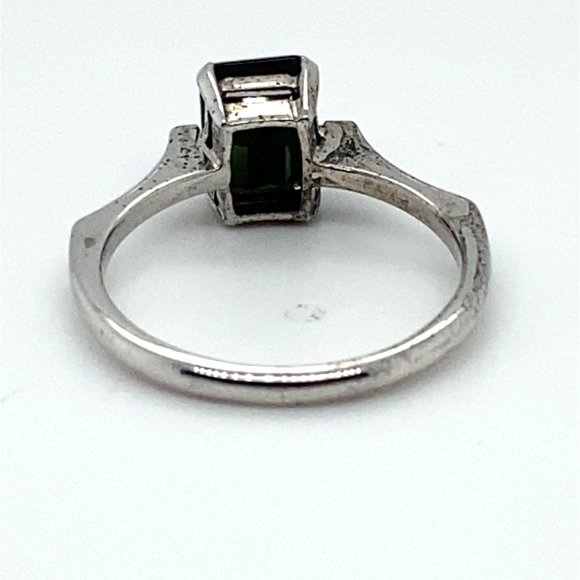 Chrome Tourmaline 2.20ct Platinum Finish Solid 925 Sterling Silver Ring - Picture 6 of 7